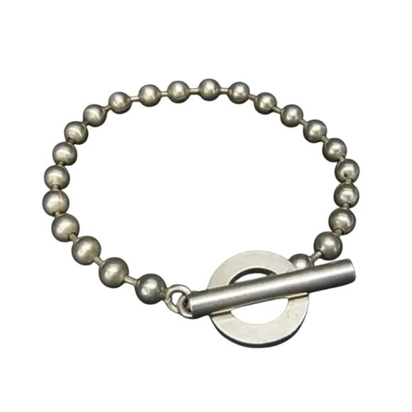◇Near Mint Sterling Silver Ball Chain Bracelet Silver 925